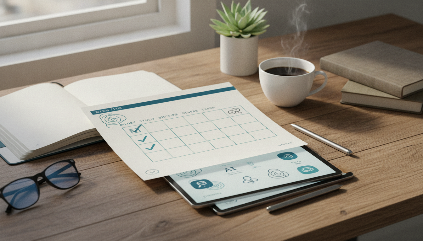 AI Study Hacks Checklist: Printable & Digital Planner