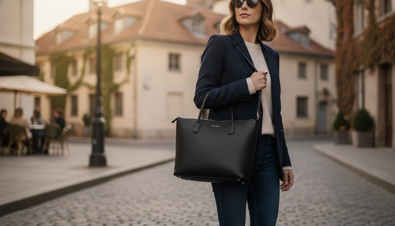 Calvin Klein Zip-Top Minimal Tote: Everyday Secure Carry