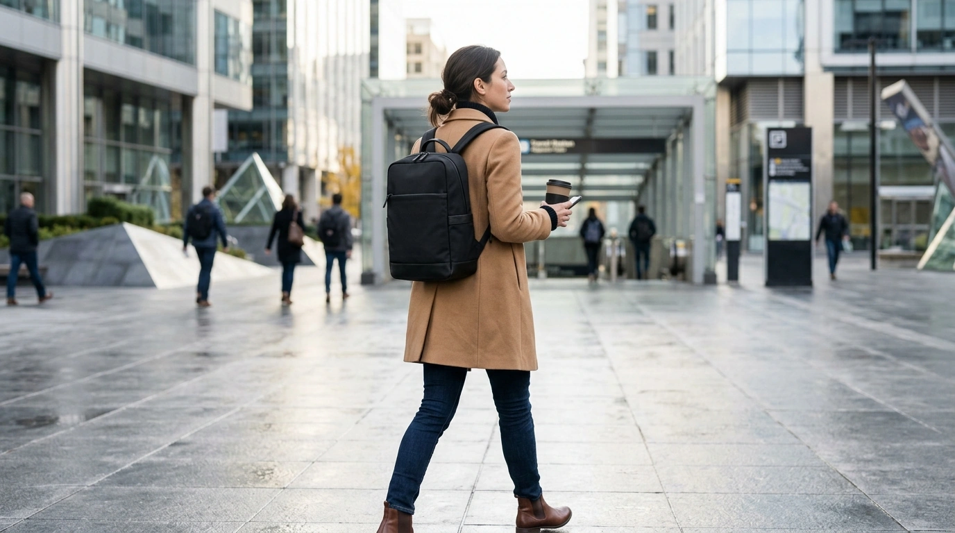 Calvin Klein Women’s Black Backpack for Commute & Travel