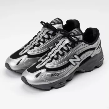 New Balance Silver Slip-On Lace Sneakers for Fast Days